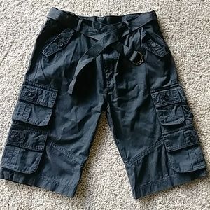 Mens black khaki shorts